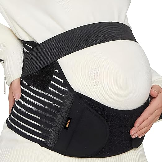 Lower Back Pain Relief & Posture Support | Adjustable, Comfortable Design for Pregnent Women | Pack of 1 (BLACK)