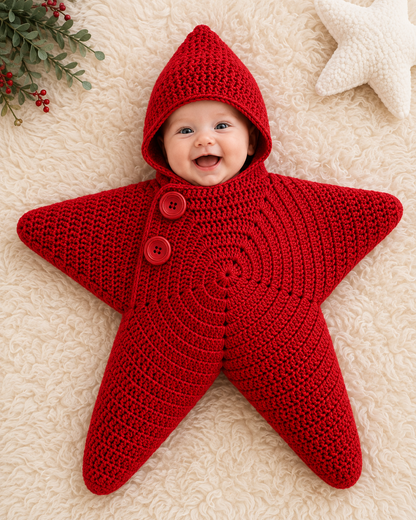 Premium Wool Handmade Baby Outfit with Matching Hood | Soft & Cozy Newborn Wear