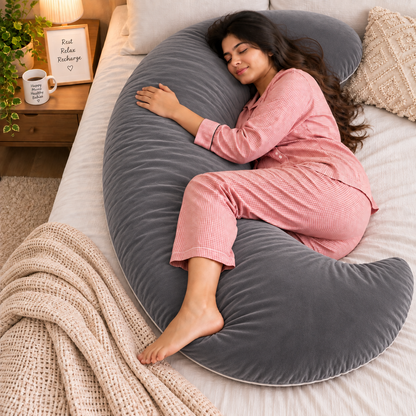 Hug Pillow for Adults, C-Shaped Pregnancy & Full Body Pillow for Sleeping