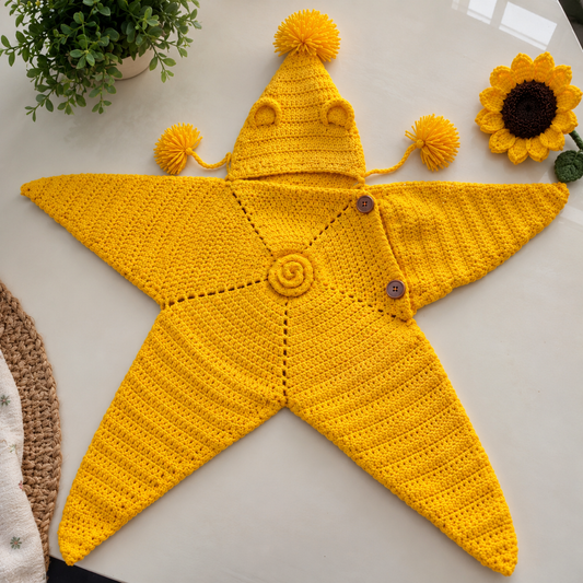 Premium 100% Baby Acrylic Handmade Baby Outfit with Matching Hood | Soft & Cozy Newborn Wear
